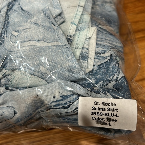 St. roche Selma Skirt marbled ocean blue maxi skirt women’s large new with tags - Picture 7 of 8